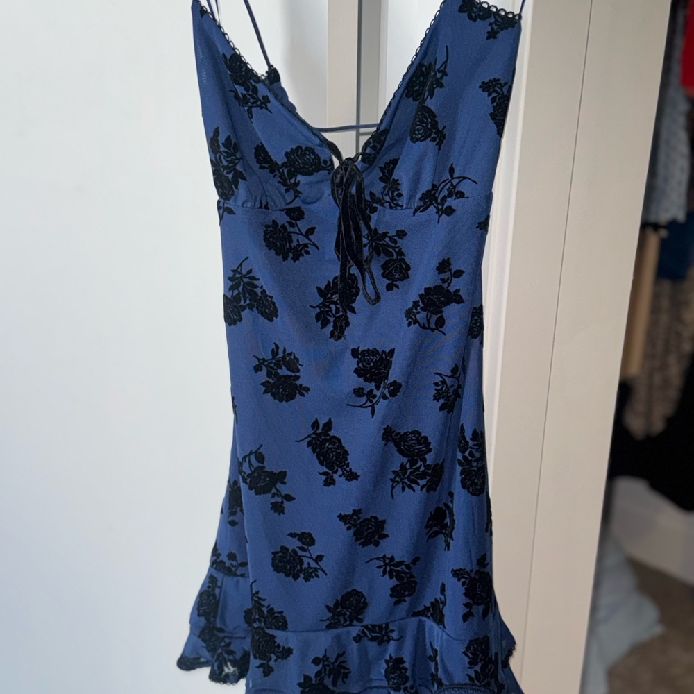 Black and Blue Floral Dress